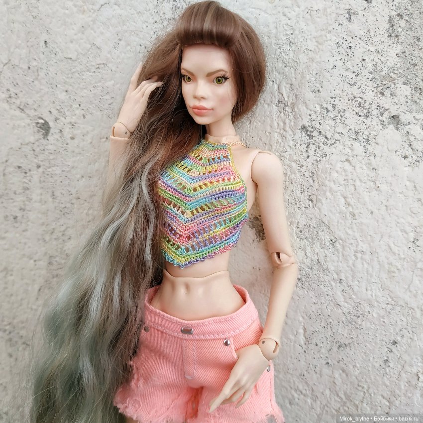 Ажурный топ крючком — Одежда и обувь для кукол своими руками: фото (фото 7)