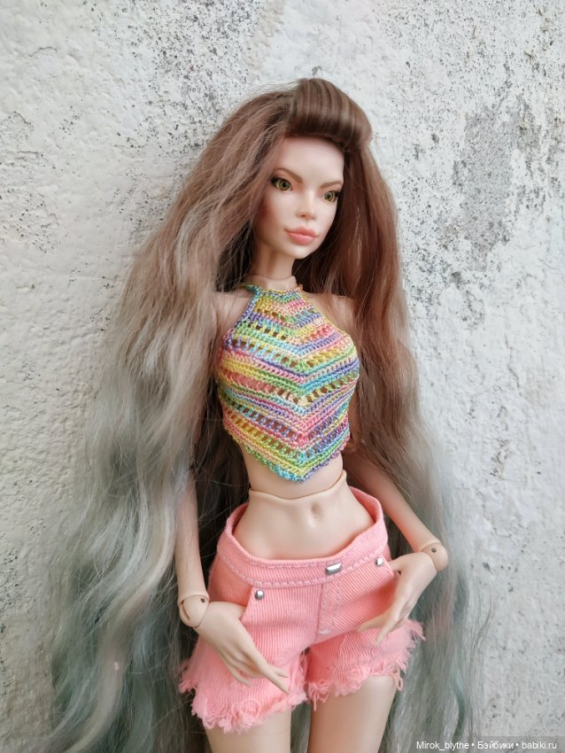 Ажурный топ крючком — Одежда и обувь для кукол своими руками: фото