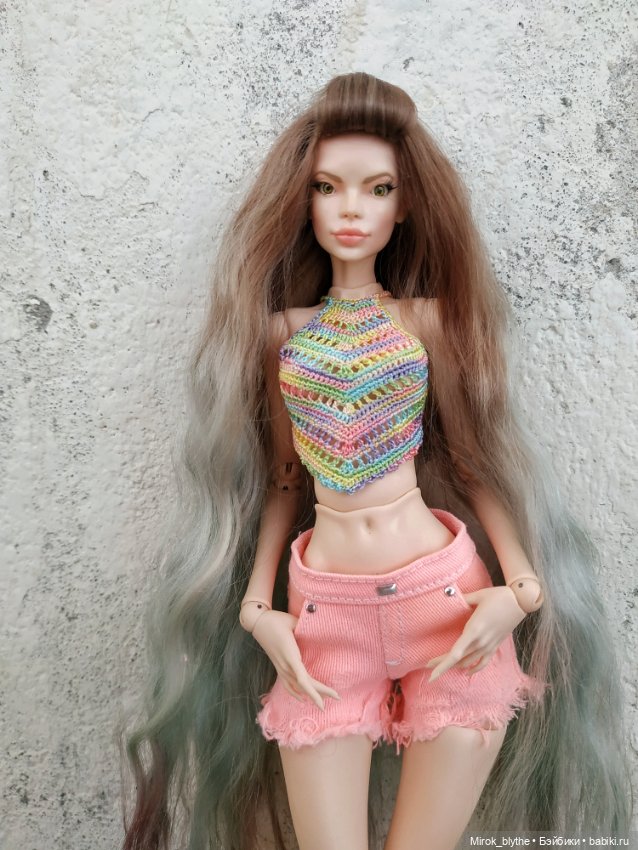 Ажурный топ крючком — Одежда и обувь для кукол своими руками: фото (фото 10)