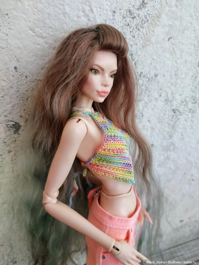 Ажурный топ крючком — Одежда и обувь для кукол своими руками: фото