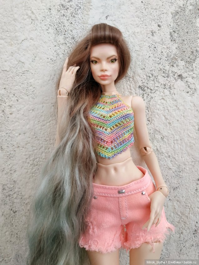 Ажурный топ крючком — Одежда и обувь для кукол своими руками: фото (фото 2)