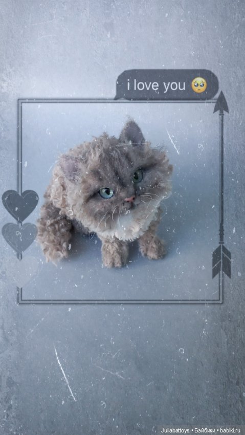 Реалистичный котенок Селкирк рекс в натуральную величину (фото 3)