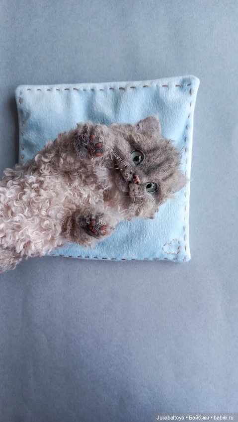 Реалистичный котенок Селкирк рекс в натуральную величину (фото 2)