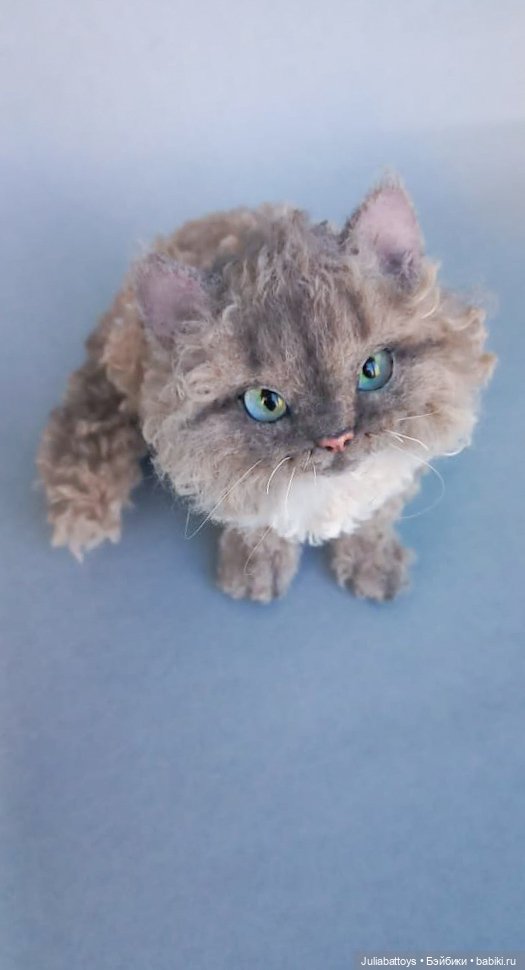 Реалистичный котенок Селкирк рекс в натуральную величину (фото 5)