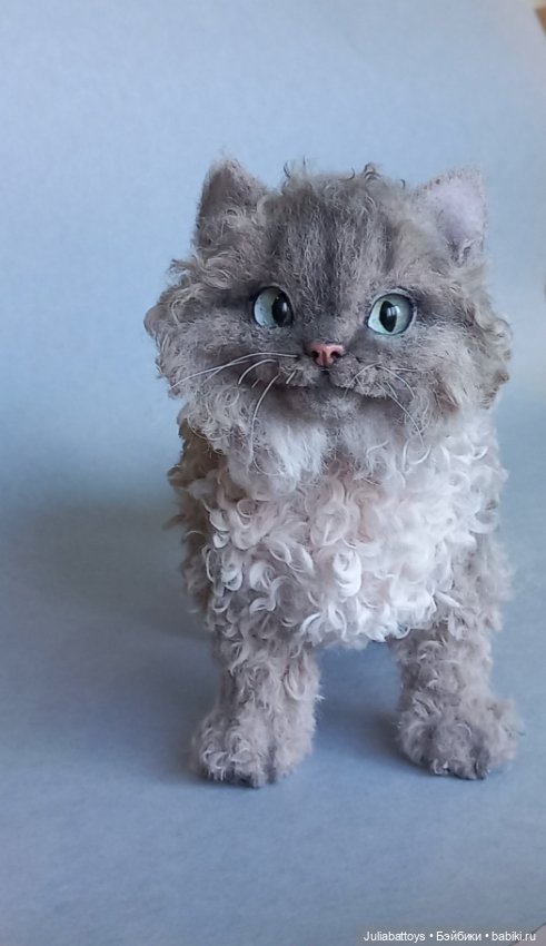 Реалистичный котенок Селкирк рекс в натуральную величину (фото 7)
