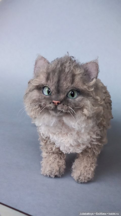 Реалистичный котенок Селкирк рекс в натуральную величину (фото 8)