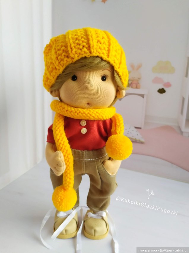 Игровая текстильная кукла ЛЯЛЕЧКА МАЛЬЧИК со съемной одеждой и обувью (фото 7)