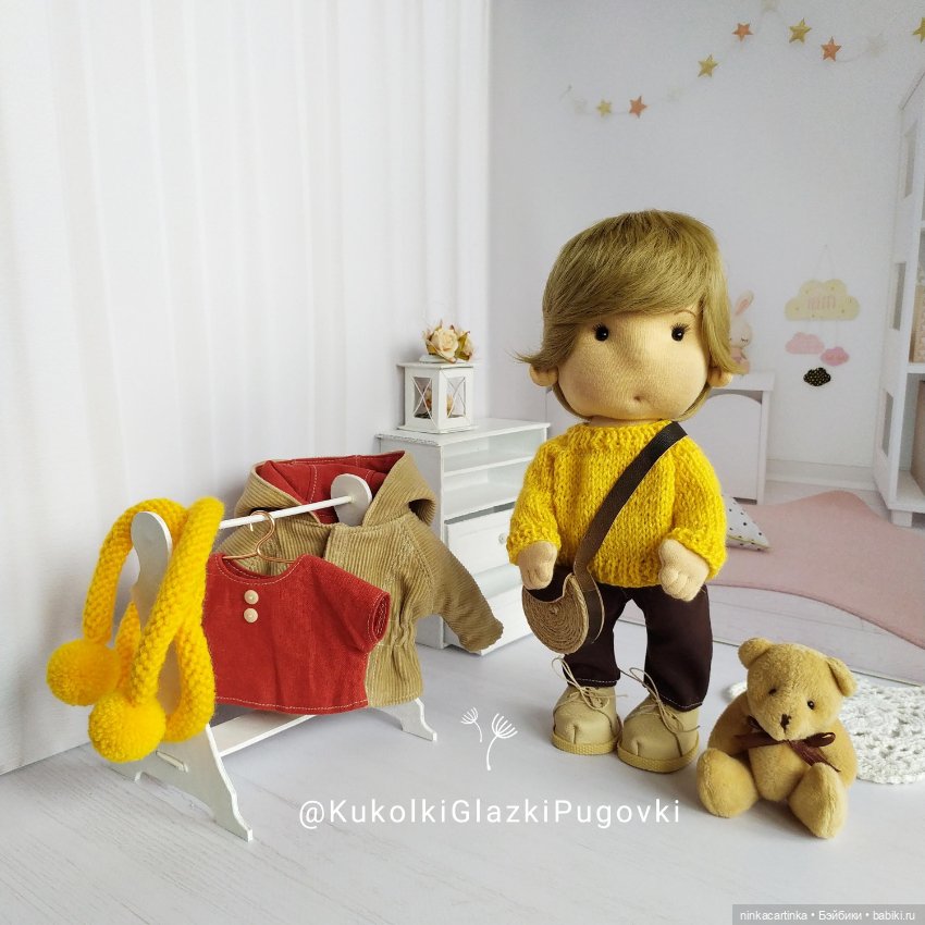 Игровая текстильная кукла ЛЯЛЕЧКА МАЛЬЧИК со съемной одеждой и обувью (фото 6)