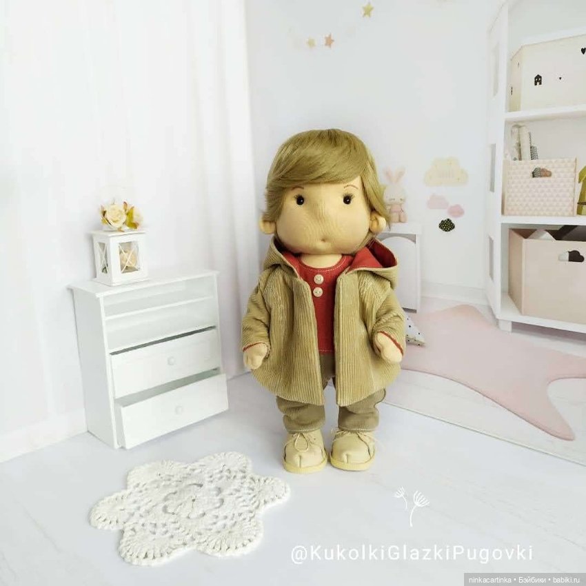 Игровая текстильная кукла ЛЯЛЕЧКА МАЛЬЧИК со съемной одеждой и обувью (фото 4)