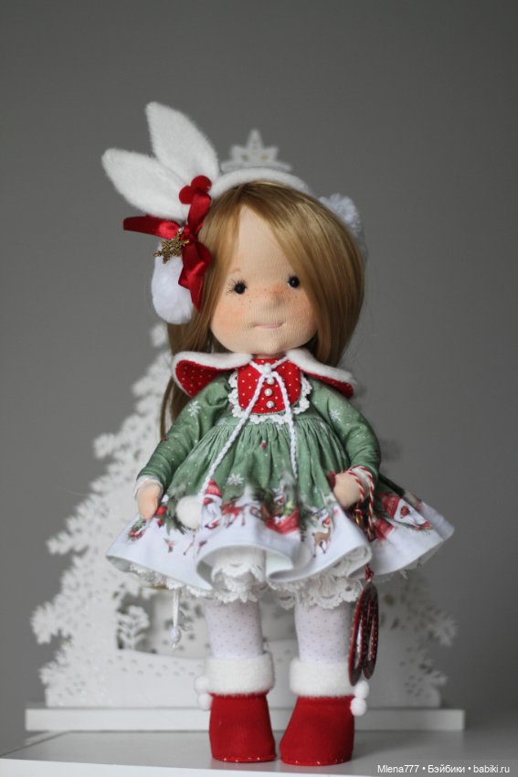 Зимняя зайка — Авторские текстильные куклы: Вальдорфские (фото 5)
