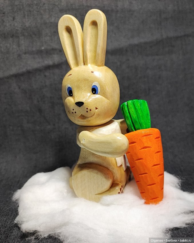 Заяц🐰 — Авторские игрушки из дерева: резьба