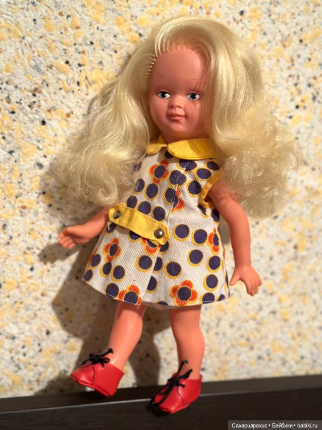 Винтажная куколка ГДР 60-х годов, 32 см