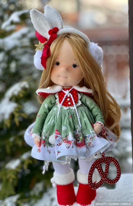 Зимняя зайка — Авторские текстильные куклы: Вальдорфские (фото 6)