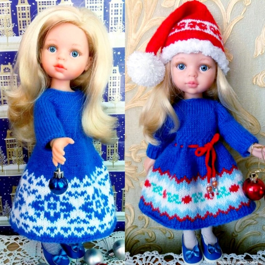 Наряды с норвежскими узорами для кукол паолочек и других кукол (фото 2)