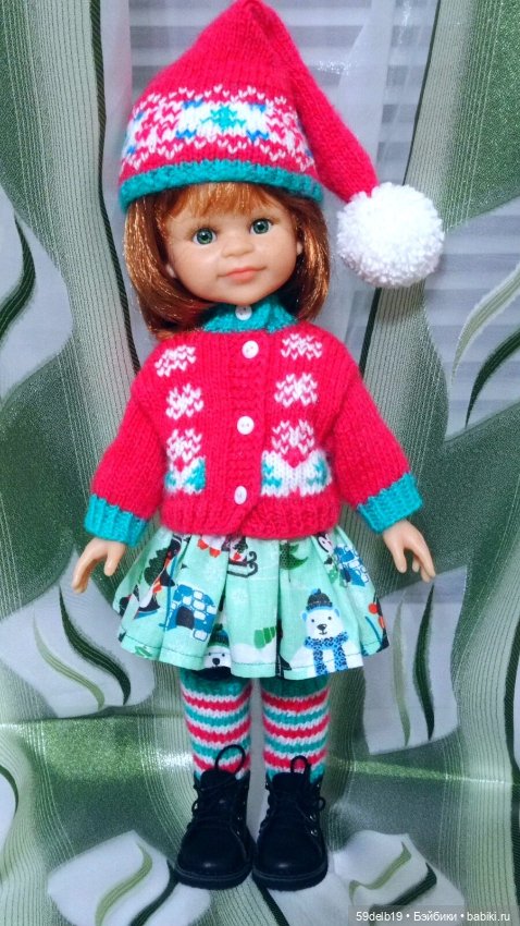 Наряды с норвежскими узорами для кукол паолочек и других кукол