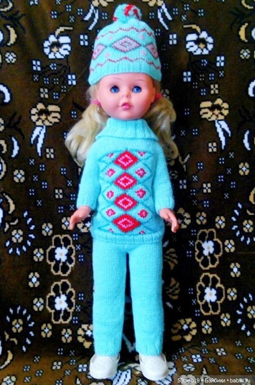 Наряды с норвежскими узорами для кукол паолочек и других кукол