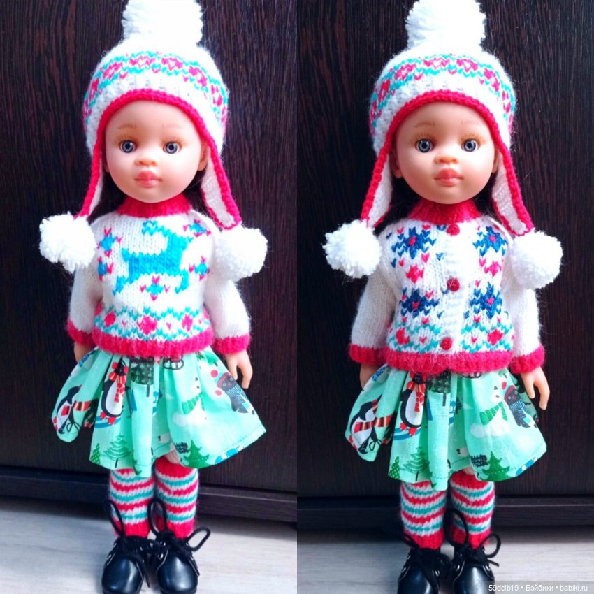 Наряды с норвежскими узорами для кукол паолочек и других кукол (фото 3)