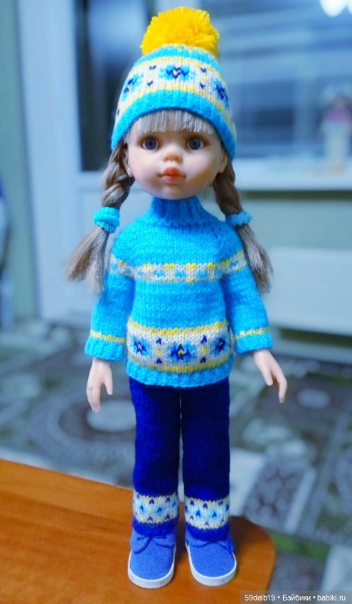 Наряды с норвежскими узорами для кукол паолочек и других кукол
