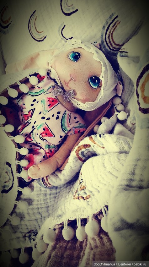 Малыши зайки ищут дом — Текстильные игрушки и примитивы: кофейные (фото 4)