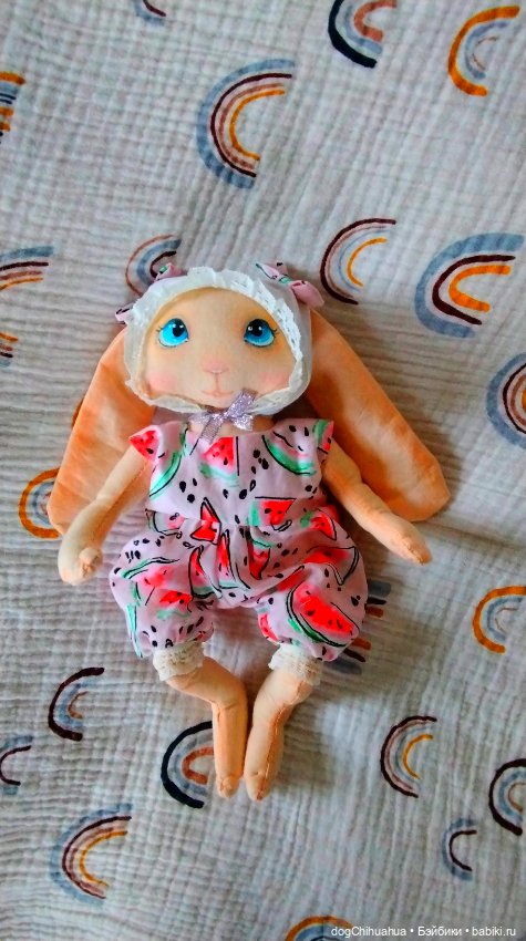 Малыши зайки ищут дом — Текстильные игрушки и примитивы: кофейные (фото 2)