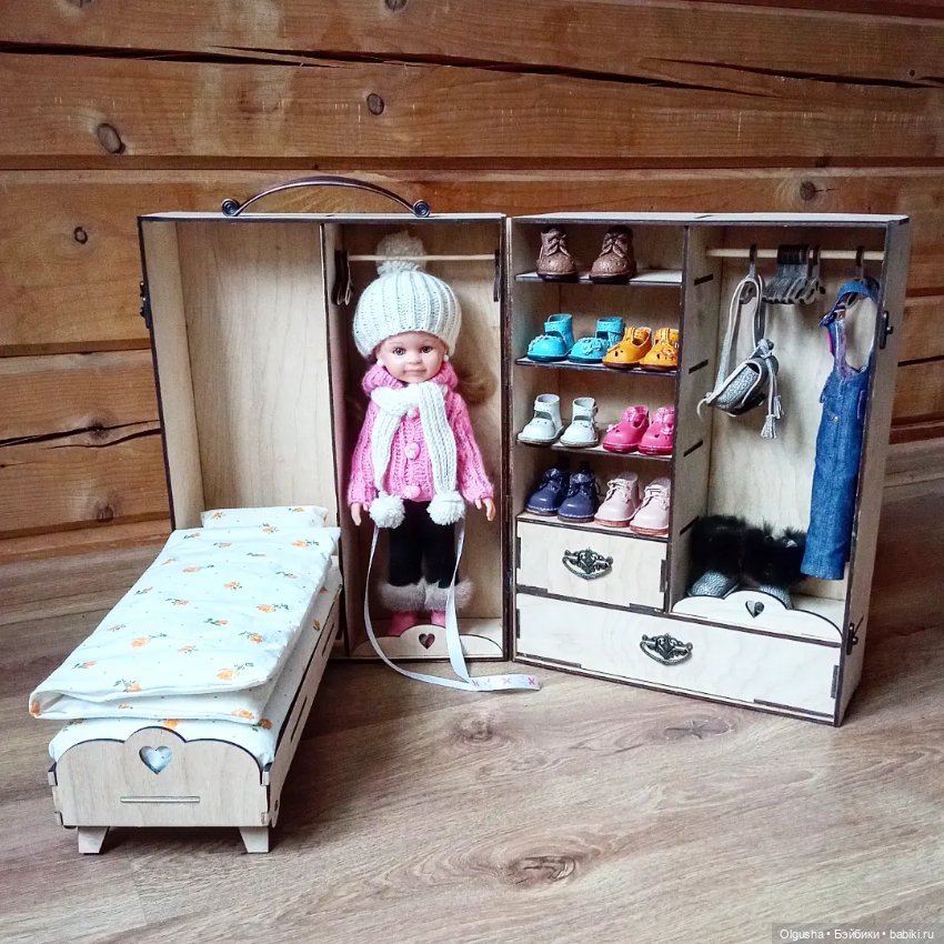 Переносная гардеробная с кроваткой для кукол Паола Рейна (фото 5)