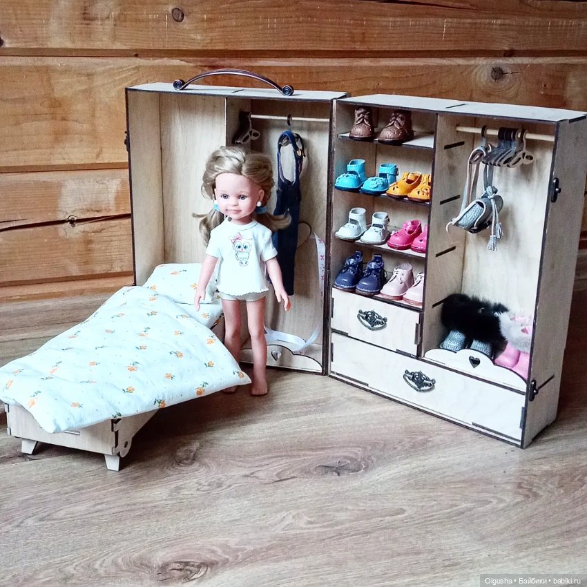 Переносная гардеробная с кроваткой для кукол Паола Рейна (фото 4)