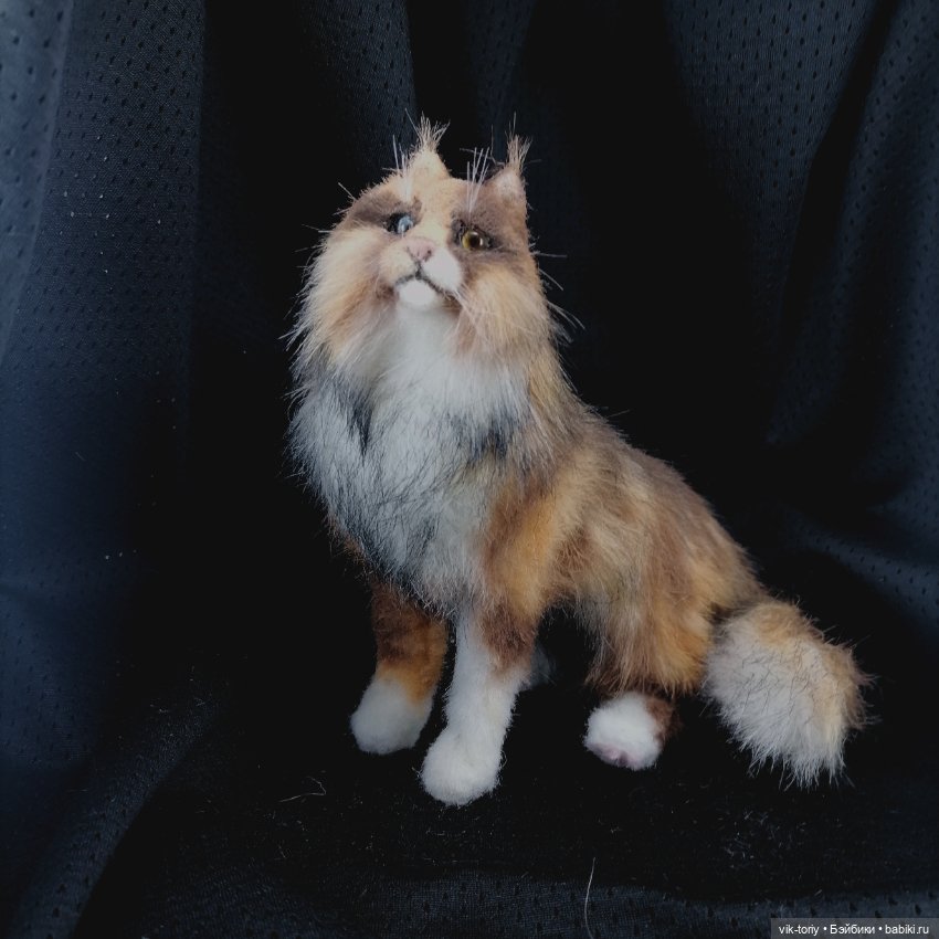 Трёхцветная кошечка... Я вновь взялась за иголку 😄 (фото 9)