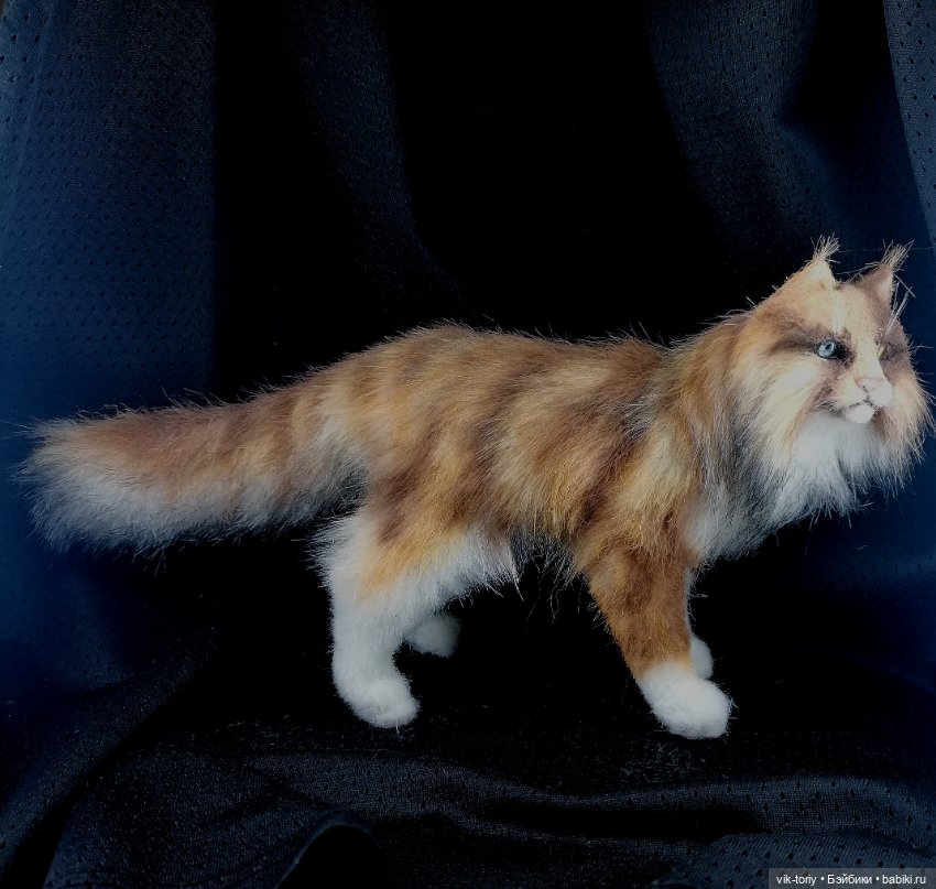 Трёхцветная кошечка... Я вновь взялась за иголку 😄