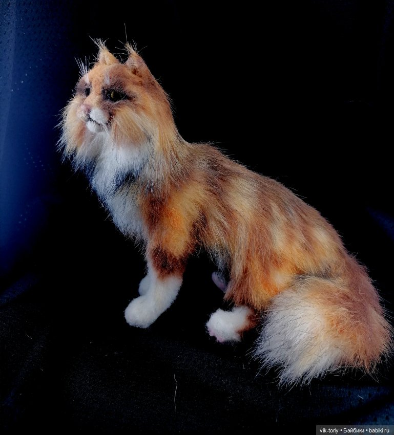 Трёхцветная кошечка... Я вновь взялась за иголку 😄 (фото 7)