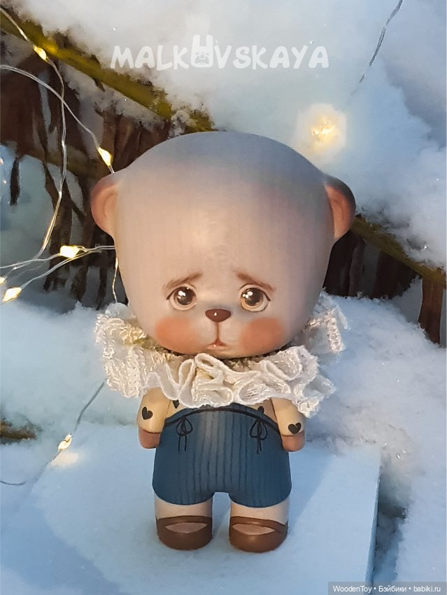 Деревянный медвежонок — Авторские игрушки из дерева: резьба (фото 2)