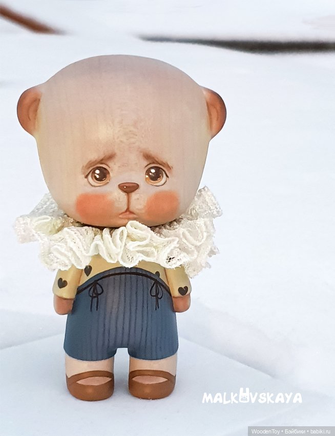Деревянный медвежонок — Авторские игрушки из дерева: резьба (фото 3)