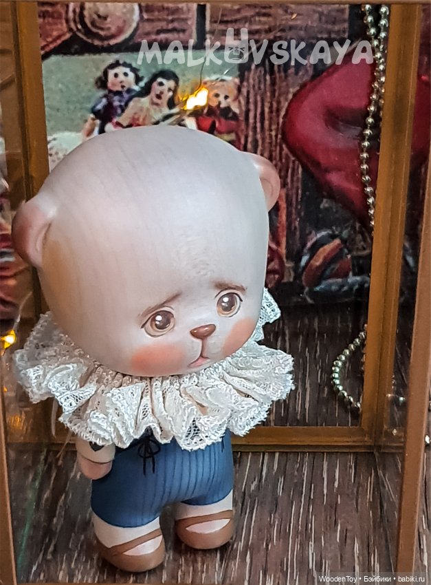 Деревянный медвежонок — Авторские игрушки из дерева: резьба (фото 8)