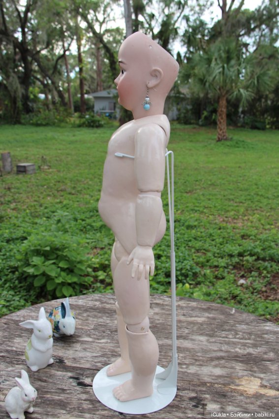 Антикварная кукла Simon & Halbig 1079-14 1/2 31"-ох и лошадушка (фото 6)