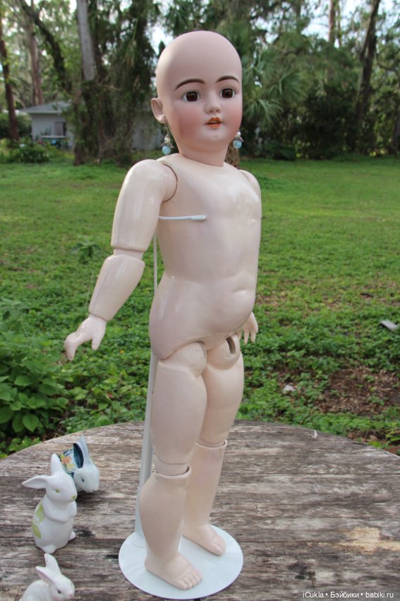 Антикварная кукла Simon & Halbig 1079-14 1/2 31"-ох и лошадушка