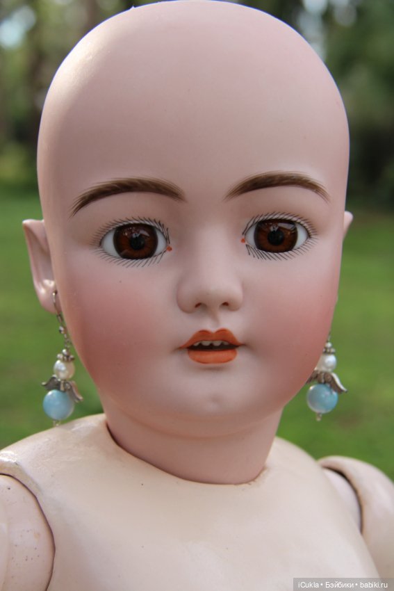 Антикварная кукла Simon & Halbig 1079-14 1/2 31"-ох и лошадушка (фото 3)