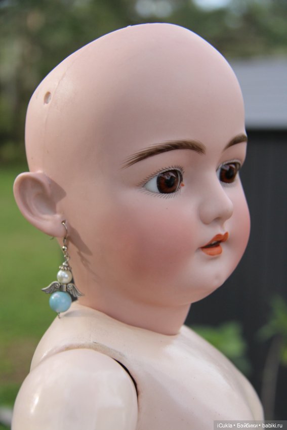 Антикварная кукла Simon & Halbig 1079-14 1/2 31"-ох и лошадушка (фото 4)