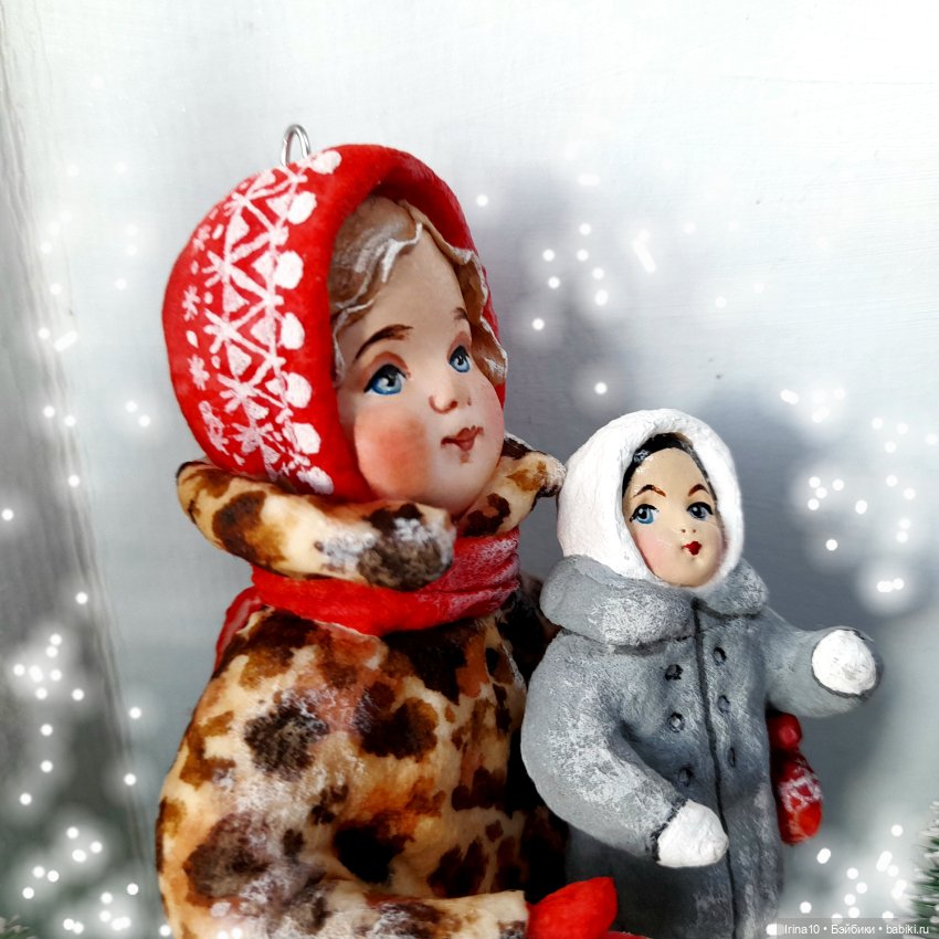 Новые ватные игрушки — Ватные игрушки на елку: ретро (фото 9)