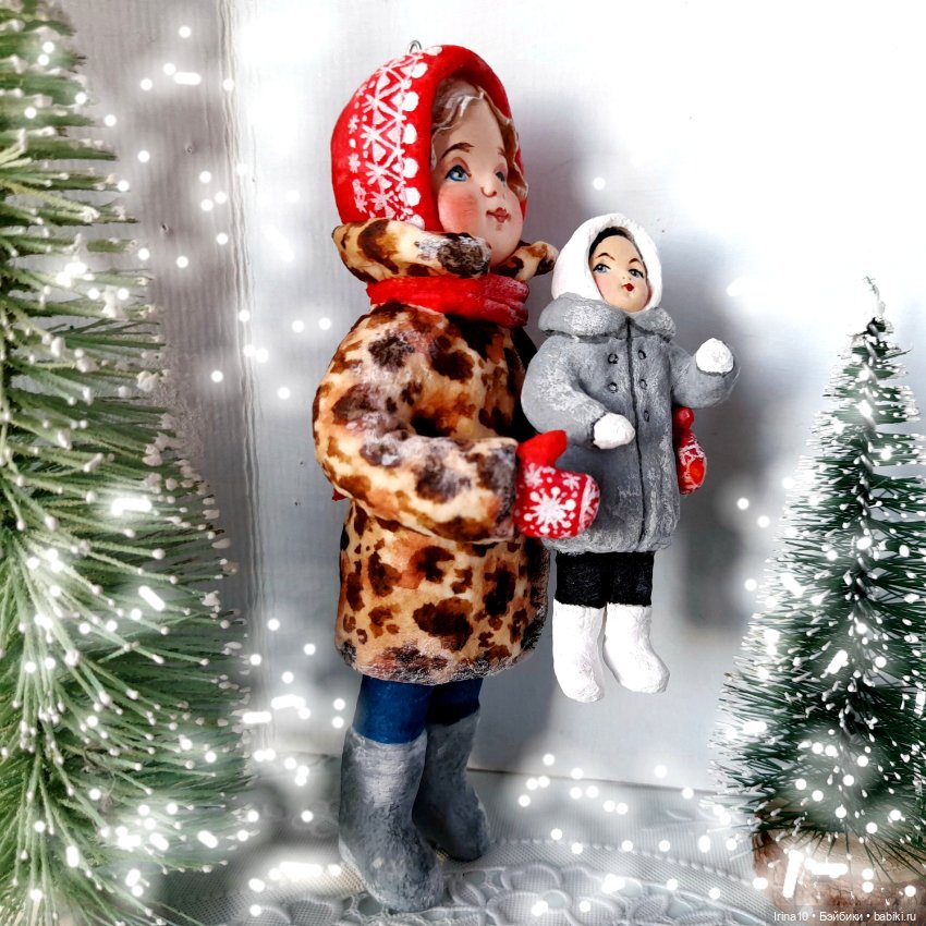 Новые ватные игрушки — Ватные игрушки на елку: ретро (фото 6)