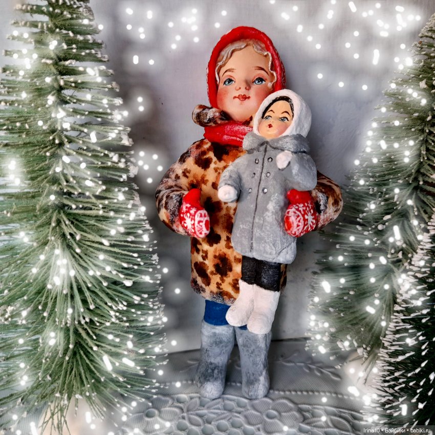 Новые ватные игрушки — Ватные игрушки на елку: ретро (фото 5)