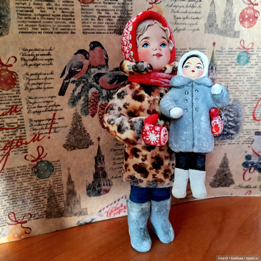 Новые ватные игрушки — Ватные игрушки на елку: ретро (фото 8)