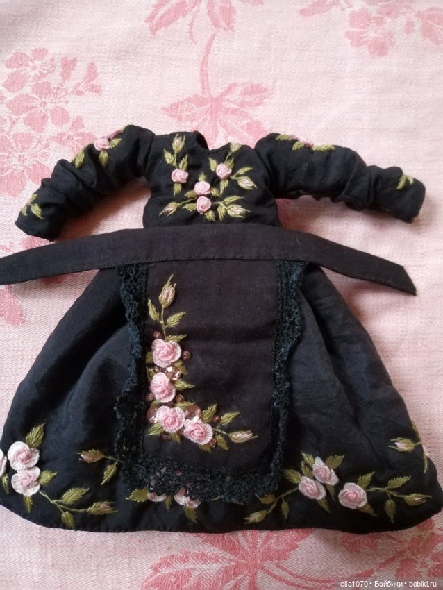Черный шелк — Одежда и обувь для кукол своими руками: фото (фото 6)