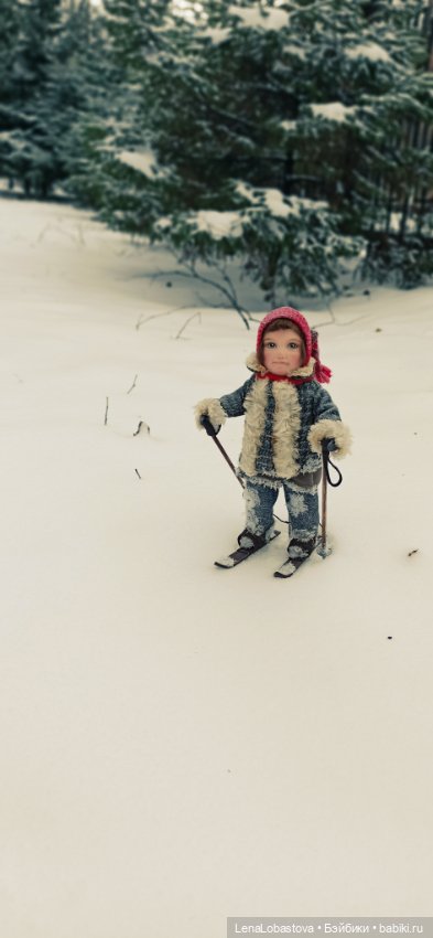 Девочка из СССР — Игрушки в смешанной технике (мех и глина): Арт (фото 3)