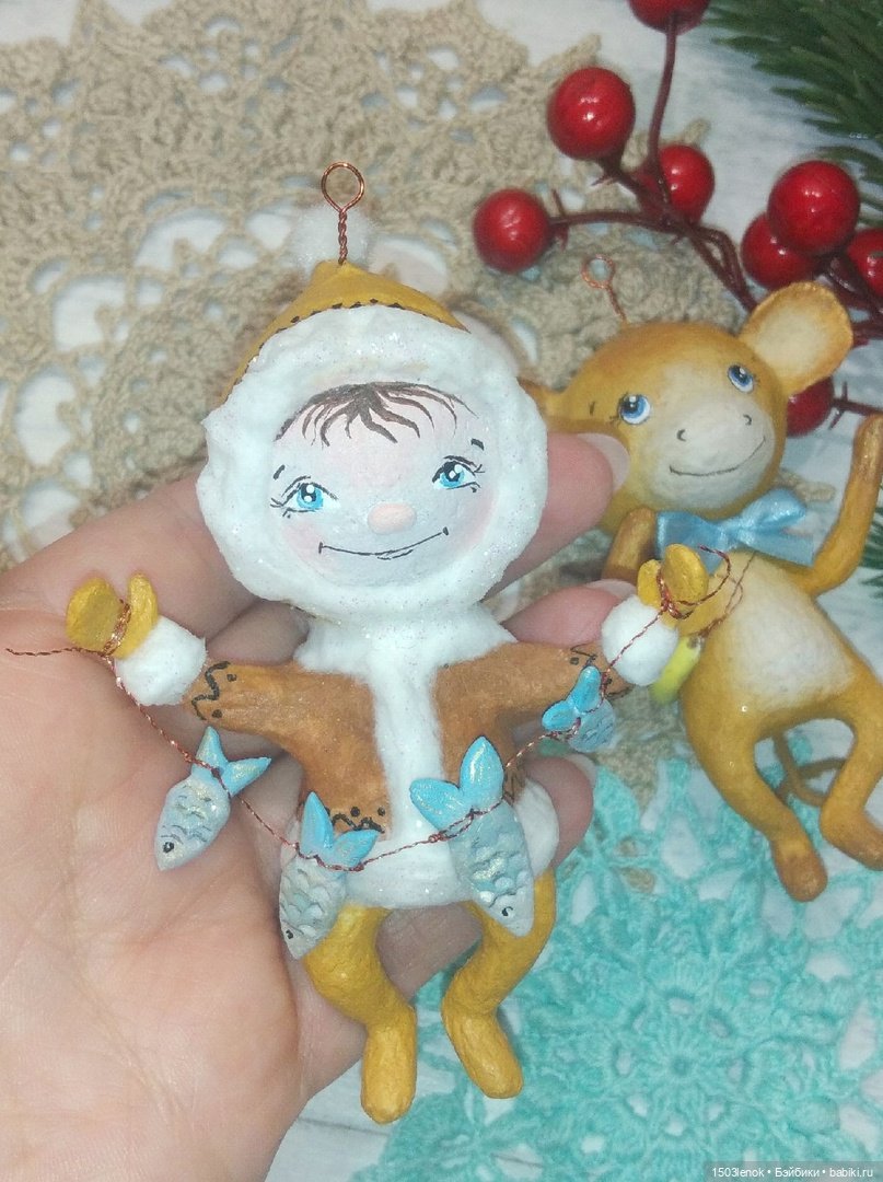 Крошки на ладошке — Лепка авторских игрушек и папье (фото 10)