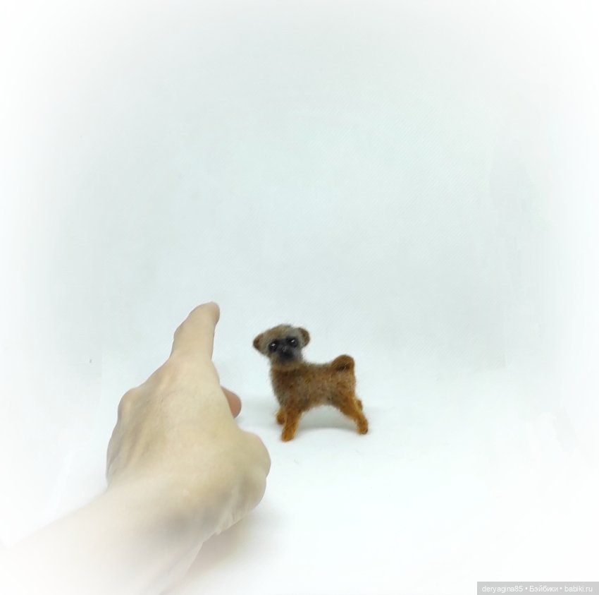 Брюссельский гриффон — Валяные игрушки из шерсти: сухое валяние (фото 7)