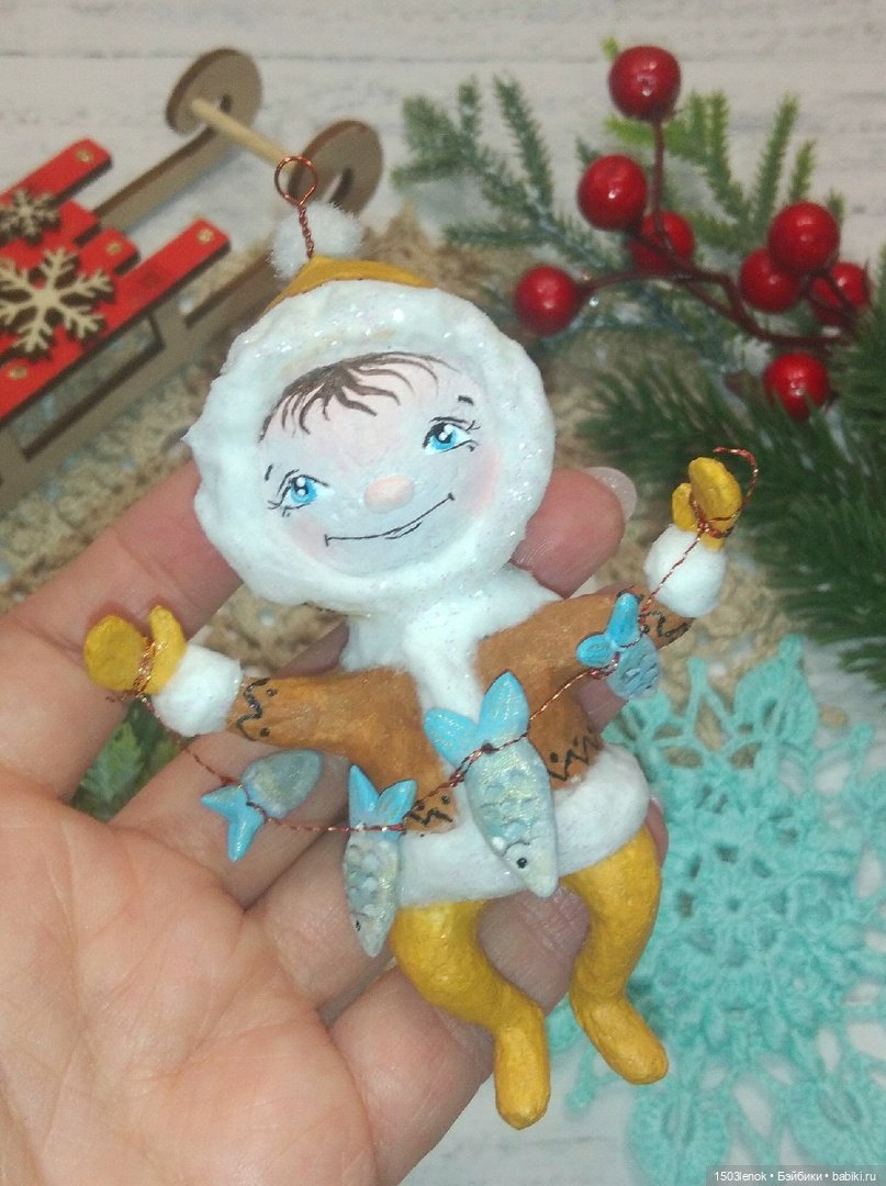 Крошки на ладошке — Лепка авторских игрушек и папье (фото 9)