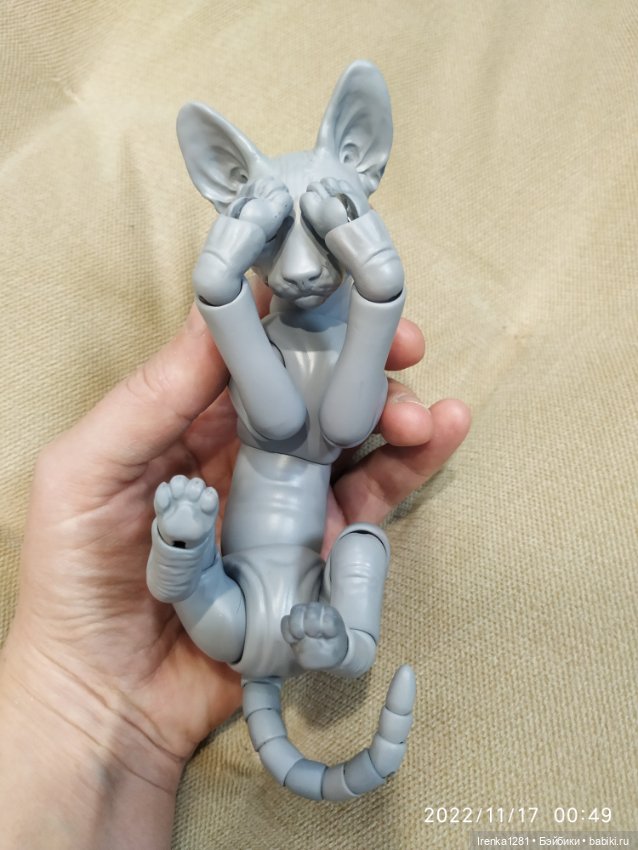 Первый шарнирный кот сфинкс. Часть 2