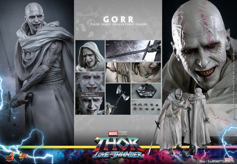 Hot Toys - фигурка Горра в масштабе 1/6 по мотивам фильма «Тор: Любовь и гром» (фото 8)