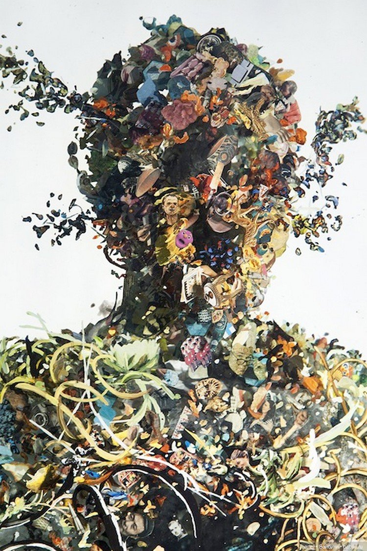 Трёхмерные коллажи Дастина Йеллина (Dustin Yellin) (фото 5)