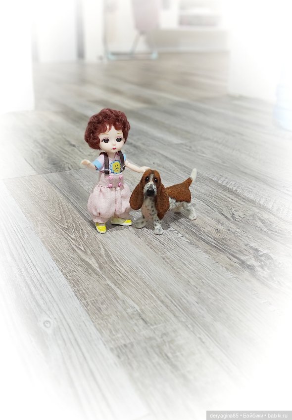 Бассет хаунд — Валяные игрушки из шерсти: сухое валяние (фото 4)