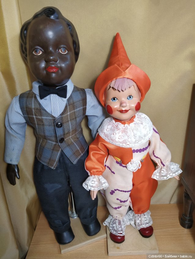 Реставрация опилочных кукол СССР. Негр и Клоун